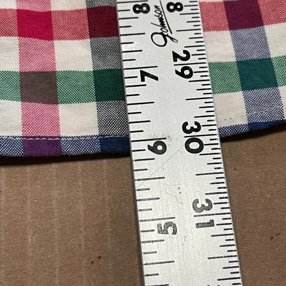 Cremieux Classics 38 Men's Medium Multi Colored Checked Oxford Button Up Brights